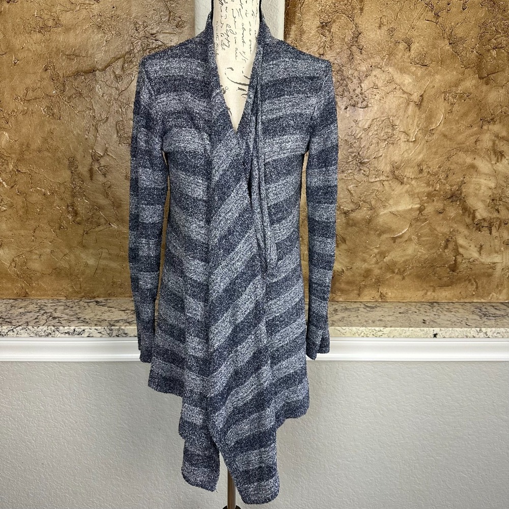 Barefoot Dreams Bamboo Chic Lite Wrap Cardigan Womens L/XL Knit Spirited Blue
